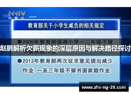 赵鹏解析欠薪现象的深层原因与解决路径探讨